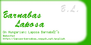 barnabas laposa business card